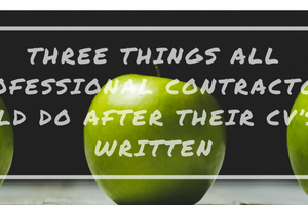 Image for article Three Things ALL Professional Contractors Should Do After Their CV is Written.